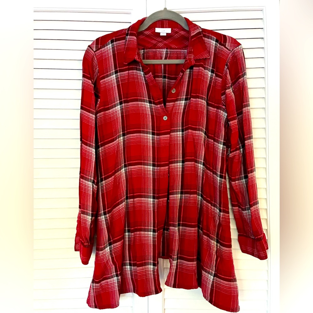 J Jill button down tunic